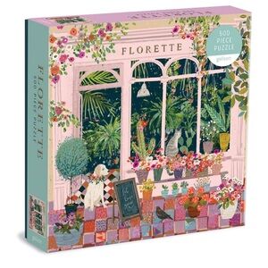 Galison Florette Puzzle, 500 Pieces, 20” x 20” – Floral Jigsaw Puzzle